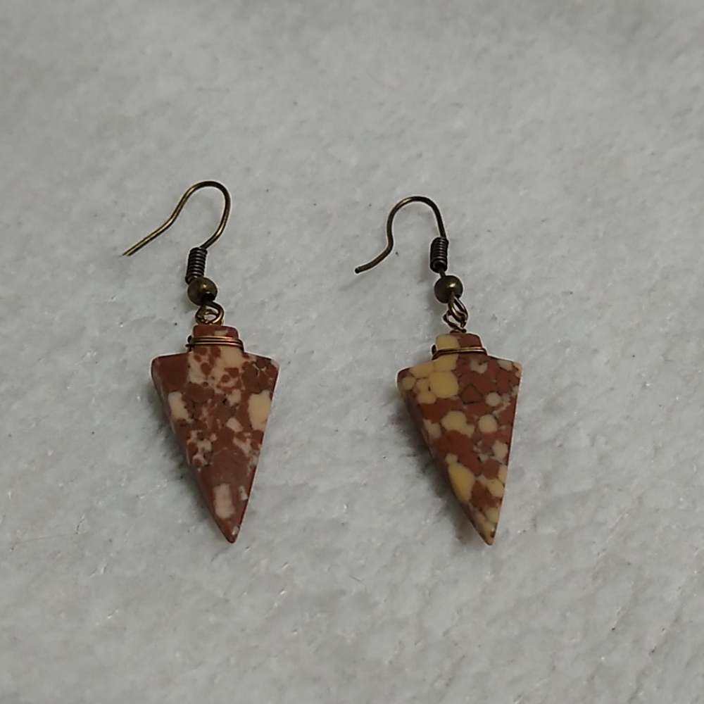 Stone Arrowhead Earrings
